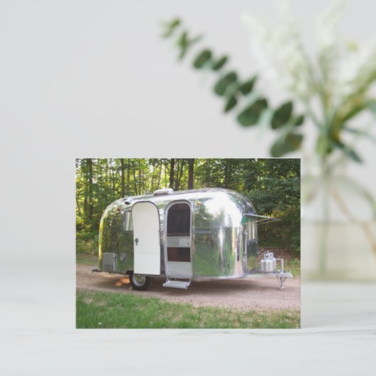 Briefkaart  glanzend aluminium AS caravel Trailer (Staand voorkant)