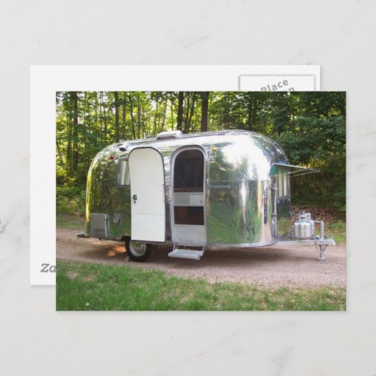 Briefkaart  glanzend aluminium AS caravel Trailer (Voorkant / Achterkant)