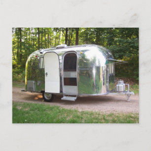 Briefkaart  glanzend aluminium AS caravel Trailer