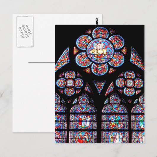 Briefkaart Glas in lood (Voorkant / Achterkant)