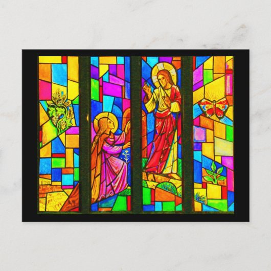 Briefkaart-Glas in lood-4 Briefkaart (Voorkant)