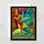 Briefkaart-Glas in lood-9 Briefkaart (Voorkant / Achterkant)