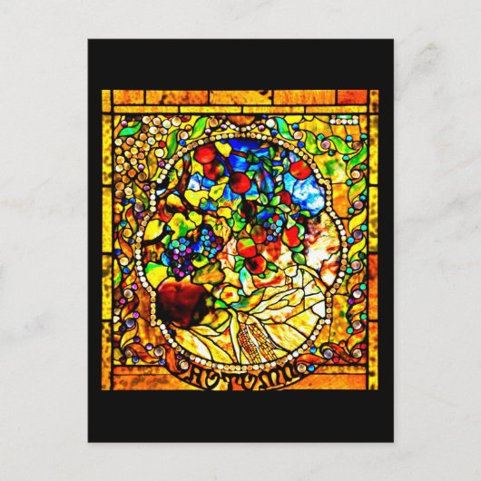 Briefkaart-Glas in lood-Louis Tiffany 12 Briefkaart (Voorkant)