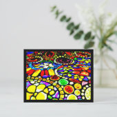 Briefkaart-Glas in lood-Louis Tiffany 17 Briefkaart (Staand voorkant)