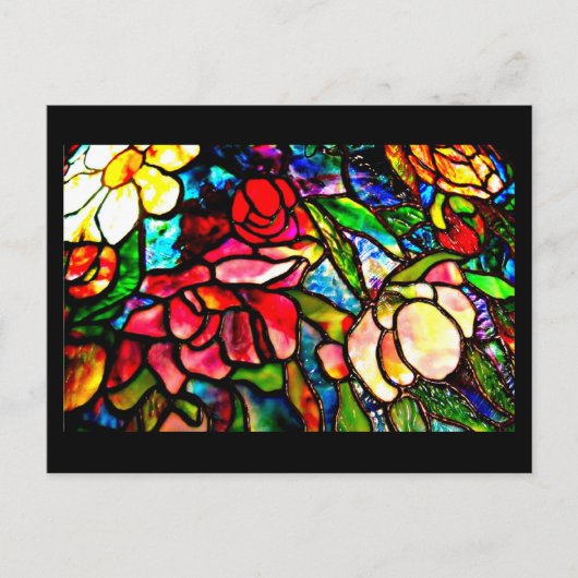 Briefkaart-Glas in lood-Louis Tiffany 18 Briefkaart (Voorkant)