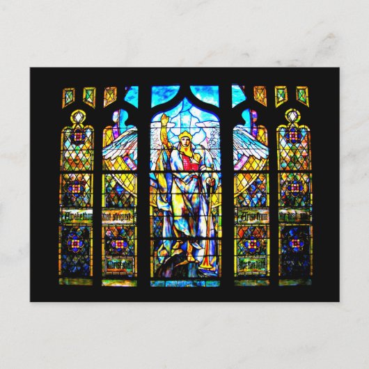 Briefkaart-Glas in lood-Louis Tiffany 1 Briefkaart (Voorkant)