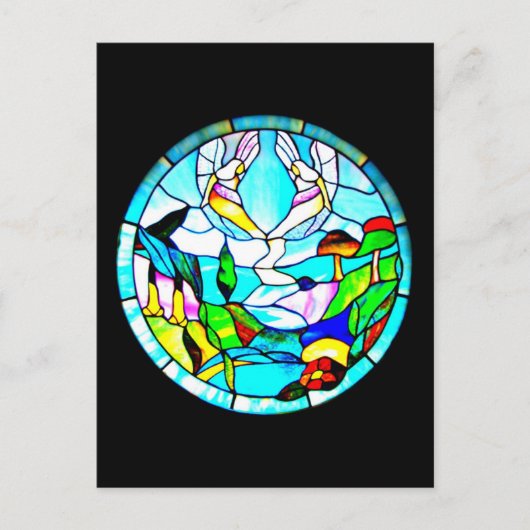 Briefkaart-Glas in lood-Louis Tiffany 3 Briefkaart (Voorkant)