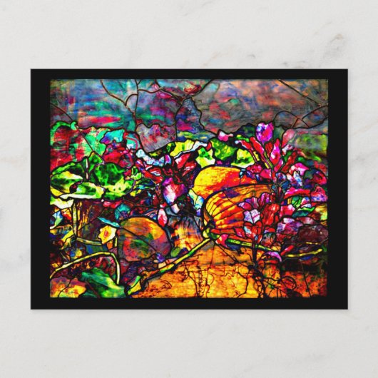 Briefkaart-Glas in lood-Louis Tiffany 6 Briefkaart (Voorkant)