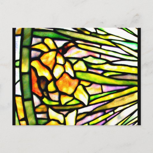 Briefkaart-Glas in lood-Louis Tiffany 7 Briefkaart (Voorkant)