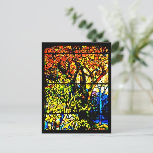 Briefkaart-Glas in lood-Louis Tiffany 8 Briefkaart (Staand voorkant)