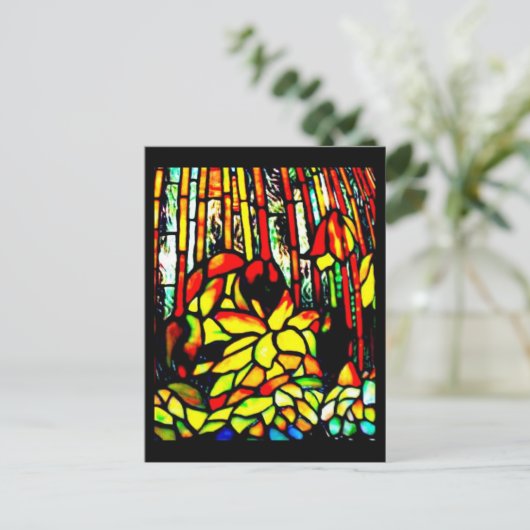 Briefkaart-Glas in lood-Louis Tiffany 9 Briefkaart (Staand voorkant)