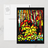 Briefkaart-Glas in lood-Louis Tiffany 9 Briefkaart (Voorkant / Achterkant)