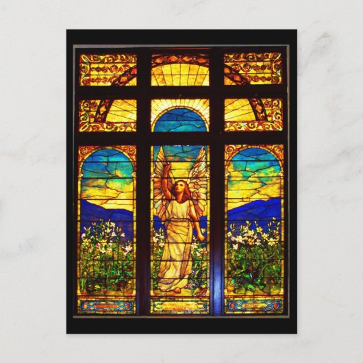 Briefkaart-Glas in lood-Tiffany 10 Briefkaart (Voorkant)