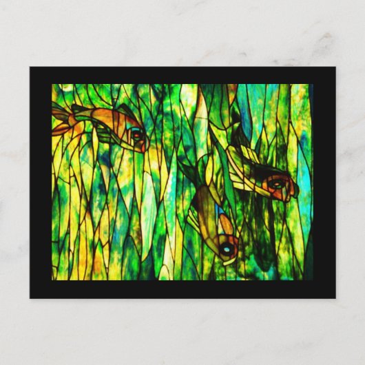 Briefkaart-Glas in lood-Tiffany 13 Briefkaart (Voorkant)