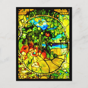 Briefkaart-Glas in lood-Tiffany 3 Briefkaart