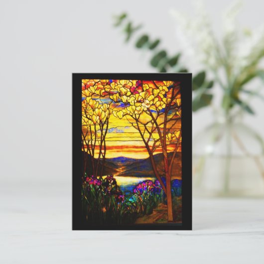 Briefkaart-Glas in lood-Tiffany 9 Briefkaart (Staand voorkant)