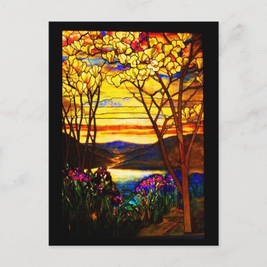 Briefkaart-Glas in lood-Tiffany 9 Briefkaart (Voorkant)
