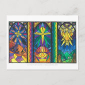 Briefkaart Glas in lood-venster Nativiteit (Voorkant)