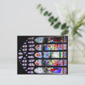 BRIEFKAART - GLAS IN LOOD WINDOW CHESTER CATHEDRAL (Staand voorkant)