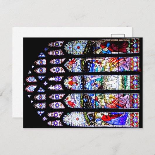 BRIEFKAART - GLAS IN LOOD WINDOW CHESTER CATHEDRAL (Voorkant / Achterkant)