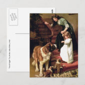 Briefkaart:  Goede Nacht - met St. Bernard Briefkaart (Voorkant / Achterkant)