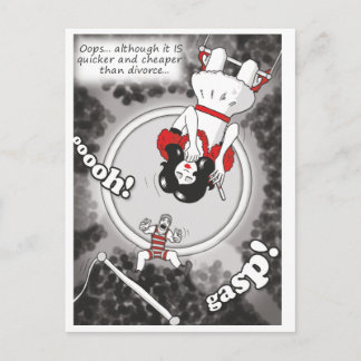 briefkaart "Goedkoper en sneller dan divorce"