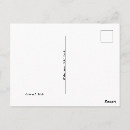 Briefkaart - Goin' Pishin' (Achterkant)