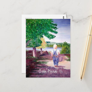 Briefkaart - Goin' Pishin'