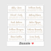 Briefkaart Gold Calligraphy Guest Adresetiketten Sticker (Vel)
