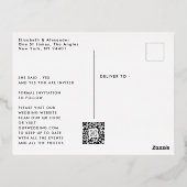 Briefkaart GOLD Drie QR-fotoCODE opslaan Datum (Achterkant)