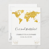 Briefkaart Gold-kaart verloving (Voorkant / Achterkant)