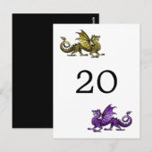 Briefkaart Gold Paarse drakenlijst (Voorkant / Achterkant)
