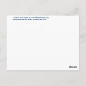 Briefkaart Golden Blue Angel (Achterkant)