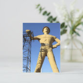 Briefkaart Golden Driller van Tulsa (Staand voorkant)
