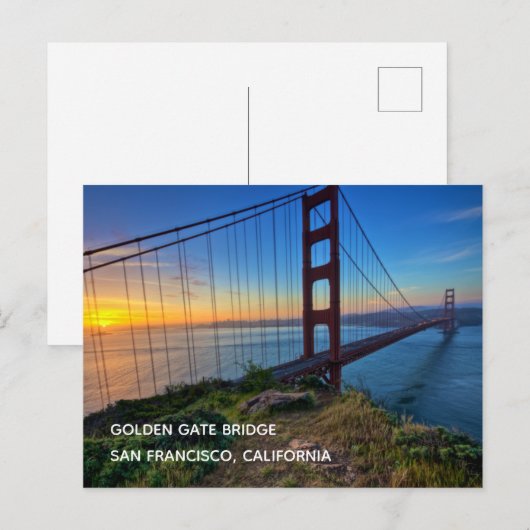 Briefkaart Golden Gate Bridge (Voorkant / Achterkant)