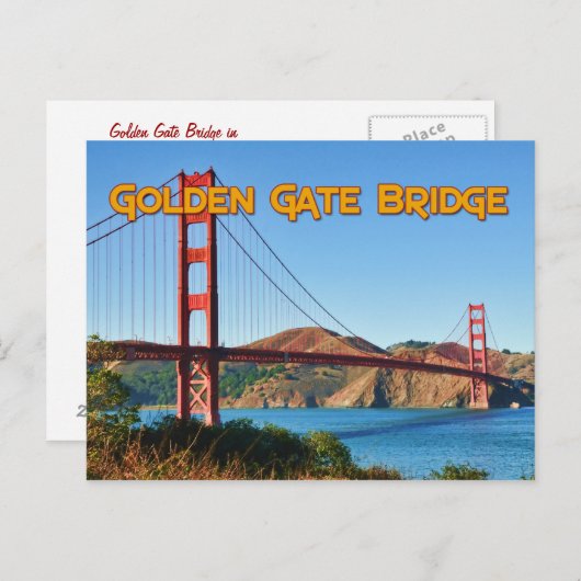 Briefkaart Golden Gate Bridge (Voorkant / Achterkant)