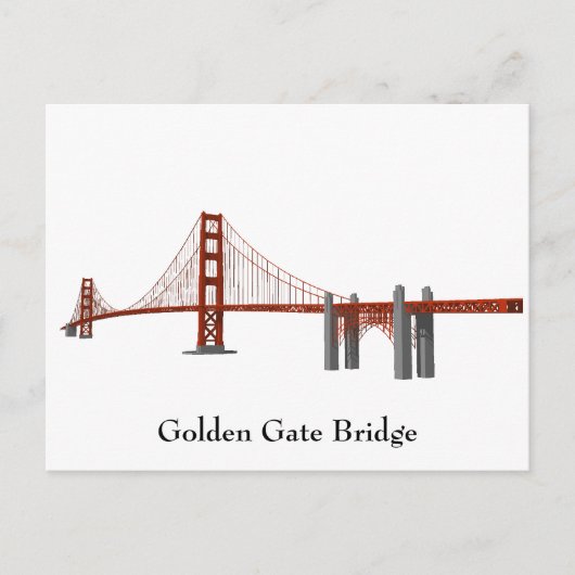 Briefkaart: Golden Gate Bridge Briefkaart (Voorkant)