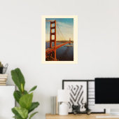 Briefkaart Golden Gate Bridge Poster (Thuiskantoor)