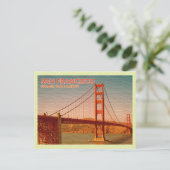  Briefkaart Golden Gate Bridge San Francisco (Staand voorkant)