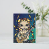 briefkaart "Golden Guitar Fairy" (Staand voorkant)