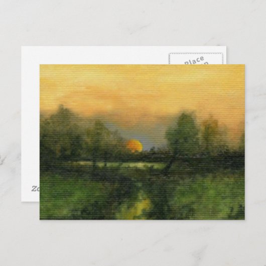 Briefkaart Golden Moonrise (Voorkant / Achterkant)