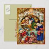 Briefkaart Golden Natitivity Scene (Voorkant / Achterkant)