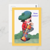 Briefkaart  Golfvormig Afbeelding voor de Golfspoe (Voorkant / Achterkant)