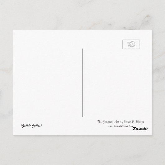 briefkaart "Gothic Cuties" (Achterkant)