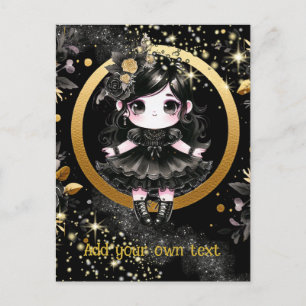 BRIEFKAART   Gothic Meisjes Kawaii Chibi Schattige