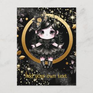 BRIEFKAART   Gothic Meisjes Kawaii Chibi Schattige