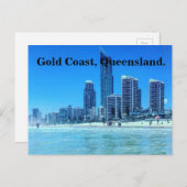 Briefkaart, gouden kust. briefkaart (Voorkant / Achterkant)