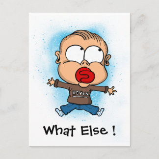 Briefkaart "grappige baby" Wat nog meer!