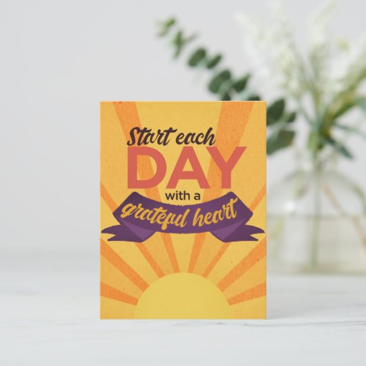 briefkaart "Grateful hart" (Staand voorkant)