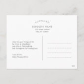 Briefkaart Grateful Script Thanksgiving Photo Card (Achterkant)